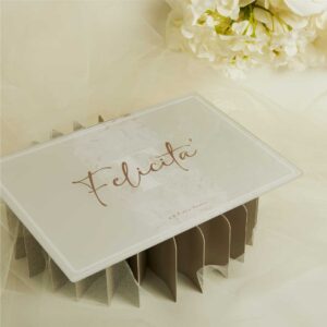 TAGLIERE IN VETRO DECORO FELICITA’