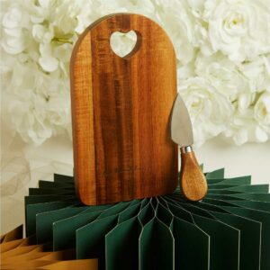 TAGLIERE ACACIA PICCOLO CON COLTELLINO 20.5X12X1.2 CM