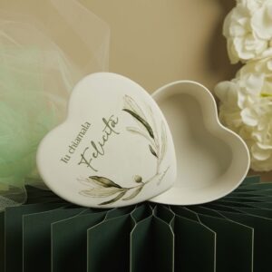 SCATOLA CUORE DECORO ULIVO