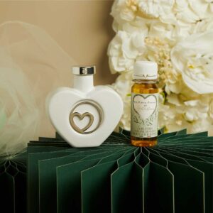 OLIERA CUORE CON OLIO CUORE SILVER 9.5X4.5X9 CM