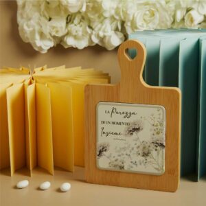 TAGLIERE BAMBOO DECORO FLOREALE VERDE 23X15X1.5 CM