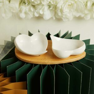 VASSOIO BAMBOO CON DUE CIOTOLE VASSOIO 19X10X1 CM