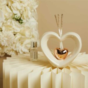 DIFFUSORE CUORE  CON CUORE ORO ROSA 12.4X5.3X10.4 CM