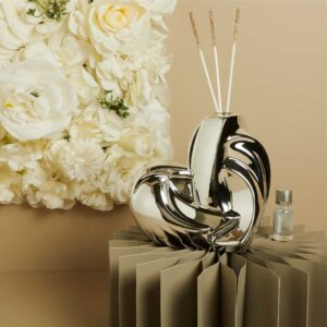 DIFFUSORE CUORE GRANDE SILVER 16.5X10X17 CM