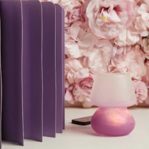 LAMPADA LED LILLA CON TELECOMANDO