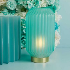 LAMPADA GRANDE PLISSETTATA AZZURRO