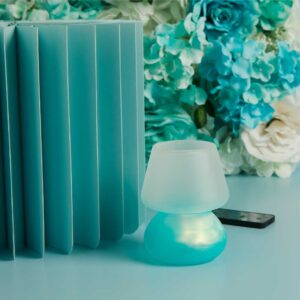 LAMPADA LED AZZURRA  CON TELECOMANDO