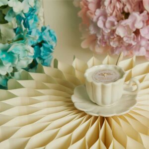 CANDELA IN TAZZA CON PIATTINO BIANCO