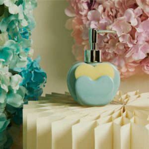 DISPENSER SAPONE AZZURRO CON SPUGNA