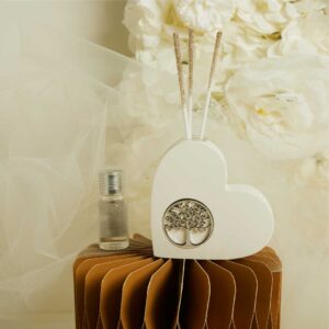 DIFFUSORE CUORE CON  ALBERO DELLA VITA SILVER