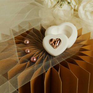 SCATOLINA CUORE CON APPLICAZIONE ORO ROSA