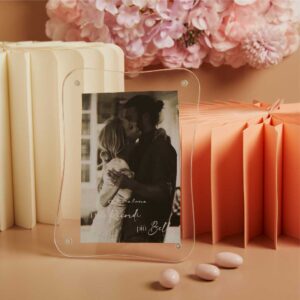 PORTAFOTO ONDULATO BIANCO SENZA CUORE