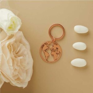 PORTACHIAVI GRANDE MONDO ORO ROSA