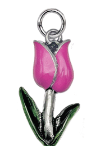 Ciondolo tulipano fucsia coprente