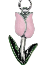 Ciondolo tulipano rosa coprente