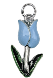 Ciondolo tulipano celeste coprente