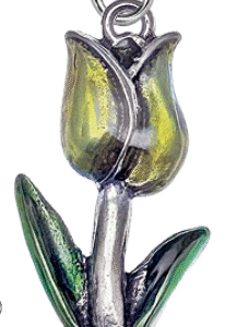 Ciondolo tulipano giallo trasparente