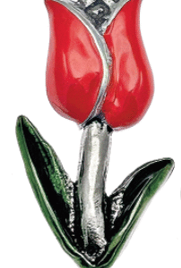 Ciondolo tulipano rosso coprente