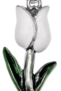 Ciondolo tulipano bianco coprente