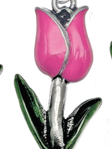 Ciondolo tulipano fucsia coprente