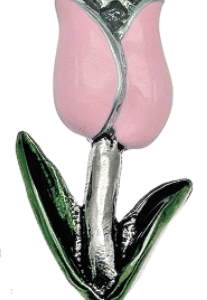 Ciondolo tulipano rosa coprente