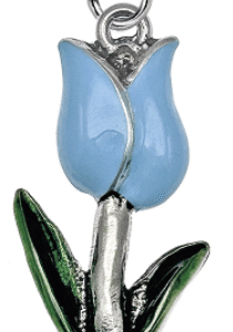 Ciondolo tulipano celeste coprente
