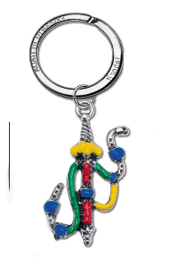 Portachiavi asso spade smalto + scatola