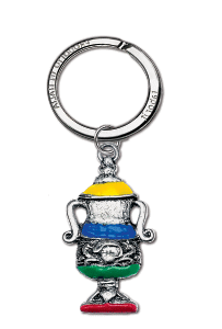 Portachiavi asso coppe smalto + scatola