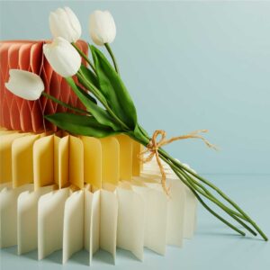 SET 4PZ TULIPANI BIANCHI