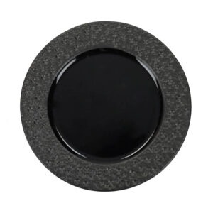 PIATTO BOLLE NERO CM 28 STONEWARE