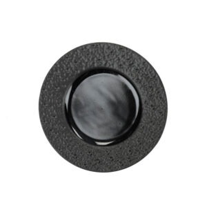 PIATTINO BOLLE NERO CM 22 STONEWARE