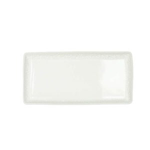 VASSOIO RETTANGOLARE BOLLE BIANCO CM 29X14,5 STONEWARE