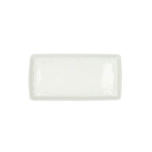 VASSOIO RETTANGOLARE BOLLE BIANCO CM 25x12,5 STONEWARE