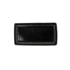 VASSOIO RETTANGOLARE BOLLE NERO CM 25x12,5 STONEWARE