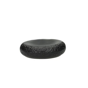 PIATTO CUSCINO BOLLE NERO CM 15,5 STONEWARE