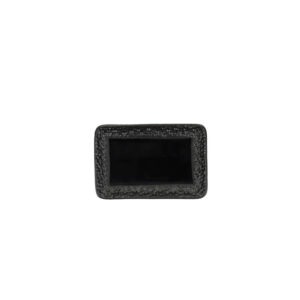 VASSOIO RETTANGOLARE BOLLE NERO CM 15x10 STONEWARE