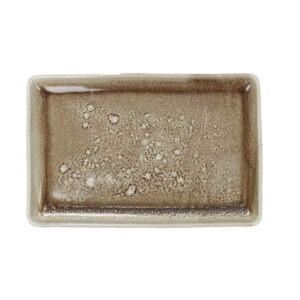 VASSOIO RETTANGOLARE MESCITA BROWN CM 32X20,5 REACTIVE  STONEWARE