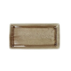VASSOIO RETTANGOLARE MESCITA BROWN CM 29x14,5 REACTIVE  STONEWARE
