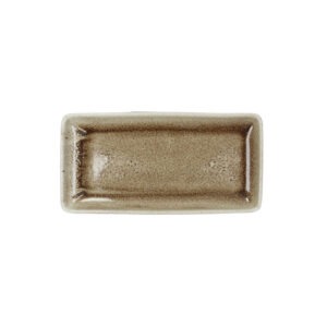 VASSOIO RETTANGOLARE MESCITA BROWN CM 25x12,5 REACTIVE  STONEWARE