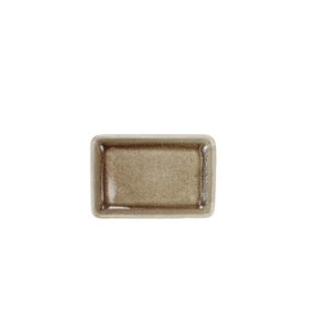 VASSOIO RETTANGOLARE MESCITA BROWN CM 15x10 REACTIVE  STONEWARE