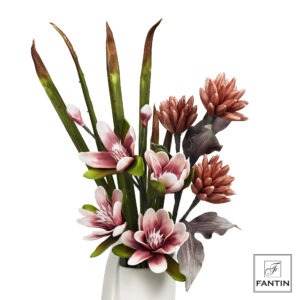 COMPOSIZ. FLOREALE GIGLIO, GINGER, ALOE ROSA VERDE CM.100-110;6STELI