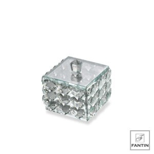 SCATOLA CRISTALLO CUORI CM.10,3X10,3XH10