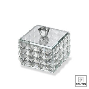 SCATOLA CRISTALLO CUORI CM.13X13XH12,5