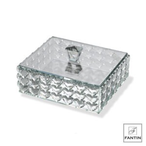 SCATOLA CRISTALLO CUORI CM.21,5X18,5XH11