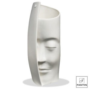 VASO CERAMICA VOLTO BIANCO CM. 15 X 13 X H37