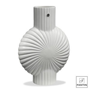 VASO CERAMICA RAGGI BIANCO CM. 20 X 8 X H28