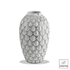 VASO POLIRESINA ECLISSE WHITE SILVER CM. 20,5X20,5XH34,5