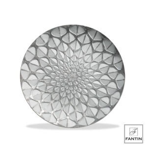 CENTROTAVOLA POLIRESINA ECLISSE WHITE SILVER CM. Ø40