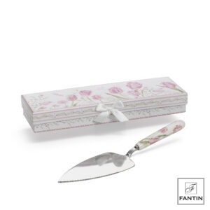 PALA TORTA TULIPANI IN PORCELLANA CM. 27X7