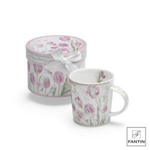 MUG TULIPANI IN PORCELLANACM. Ø8,7XH9,5